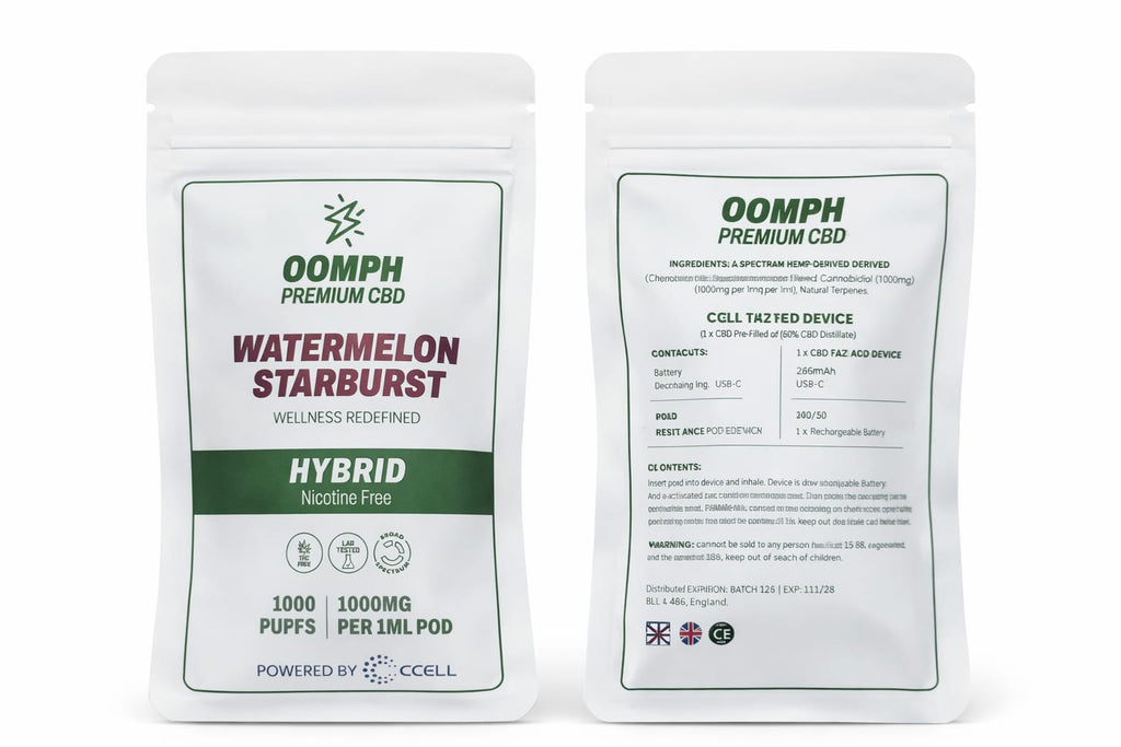 OOMPH PREMIUM CBD Starter Kit - 1000mg – Watermelon Starburst
