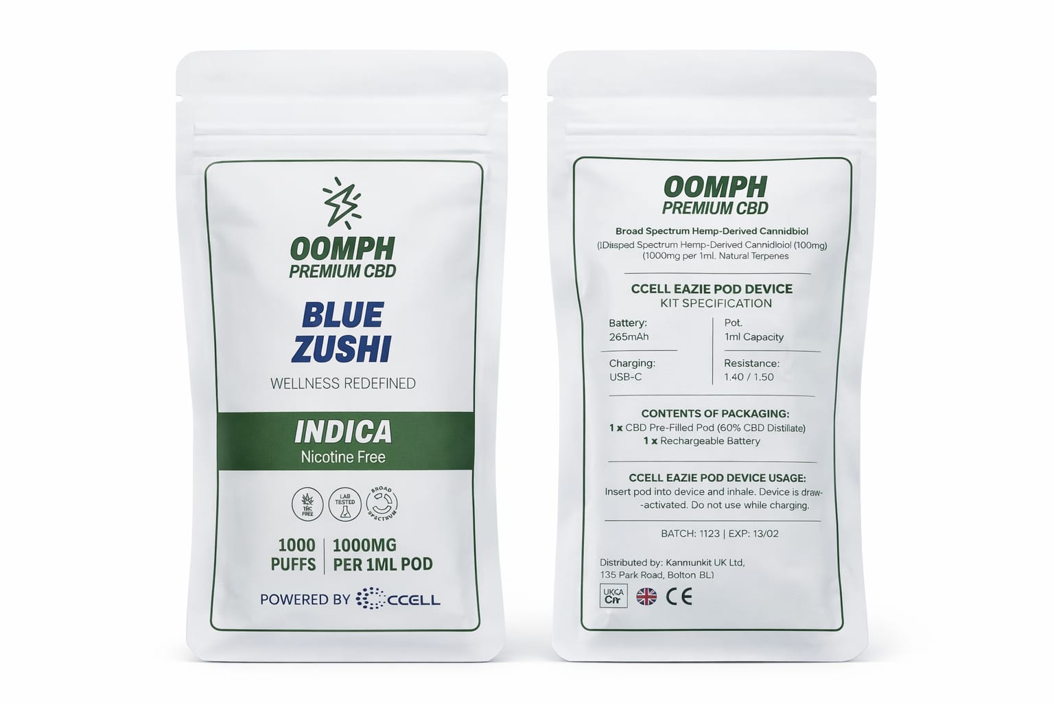 OOMPH PREMIUM CBD Starter Kit - 1000mg – Blue Zushi